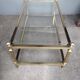 Table basse laiton et verre ep 1970 hollywood regency