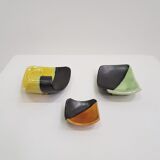 Set of 3 ceramic cups "GRIGNAN", 50s/60s