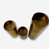 Set of 3 brass candlesticks