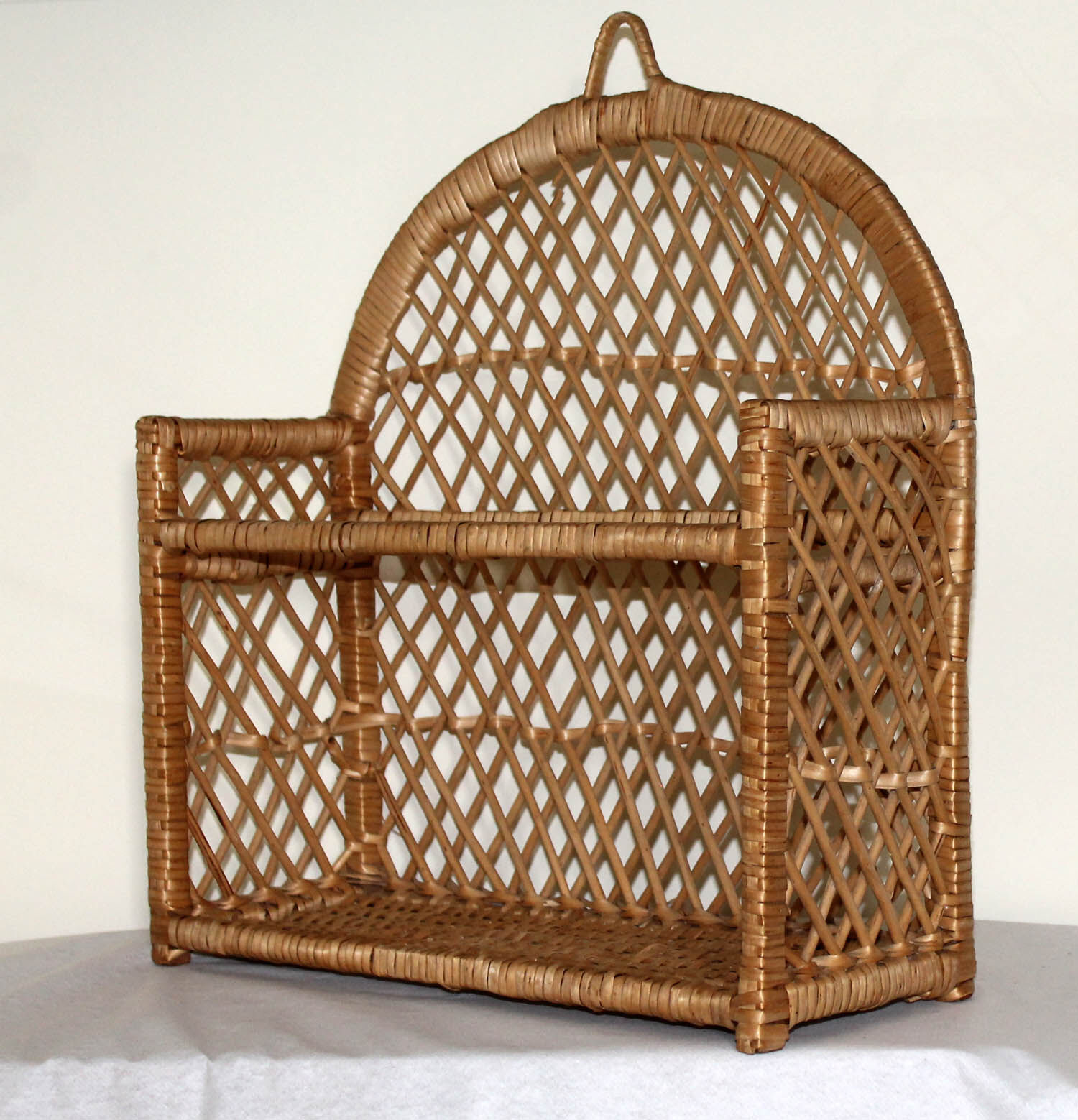 Rattan shelf