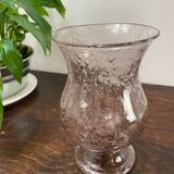 Biot bubbled glass candle holder