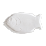 Plat poisson céramique blanc