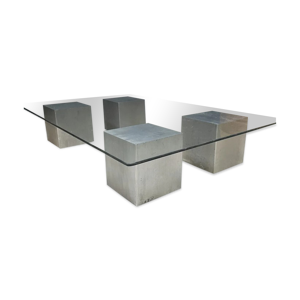 Table basse vintage aluminium