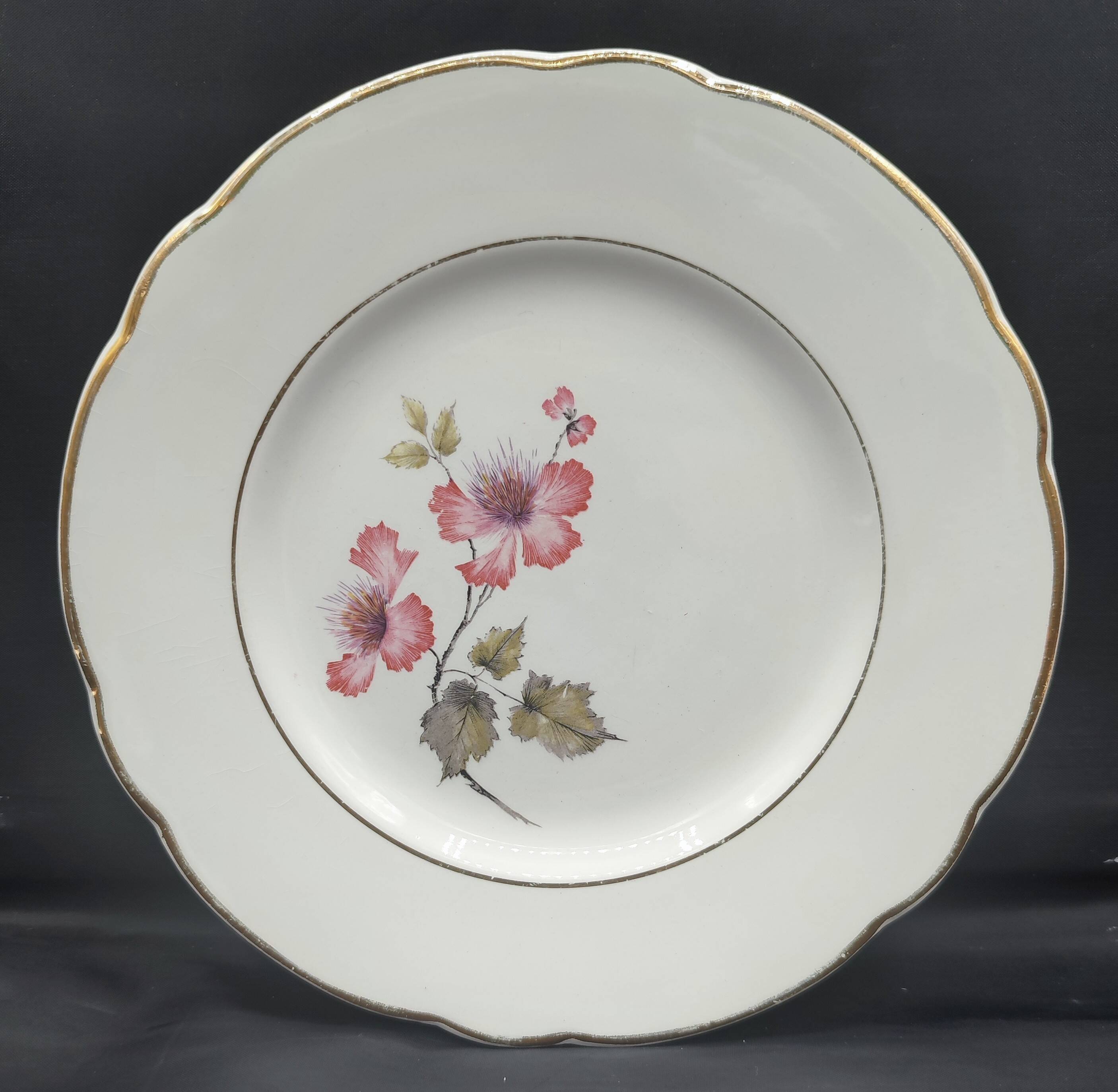 Set of 8 antique Lunéville-Badonviller plates Model "Madrigal"