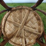 Vintage braided chestnut chair