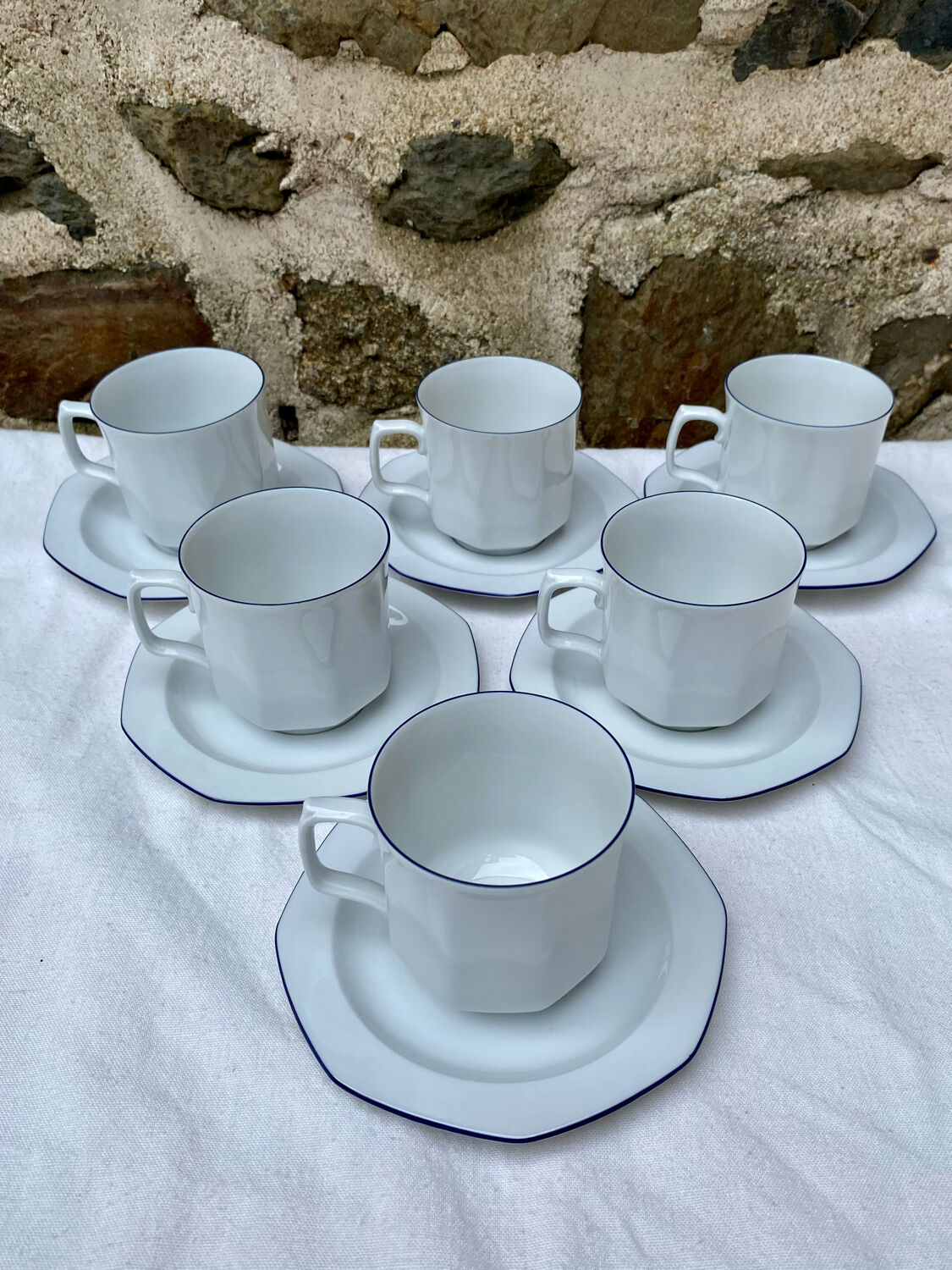 Set of 6 porcelain tea/coffee cups Seltmann Weiden Bavaria