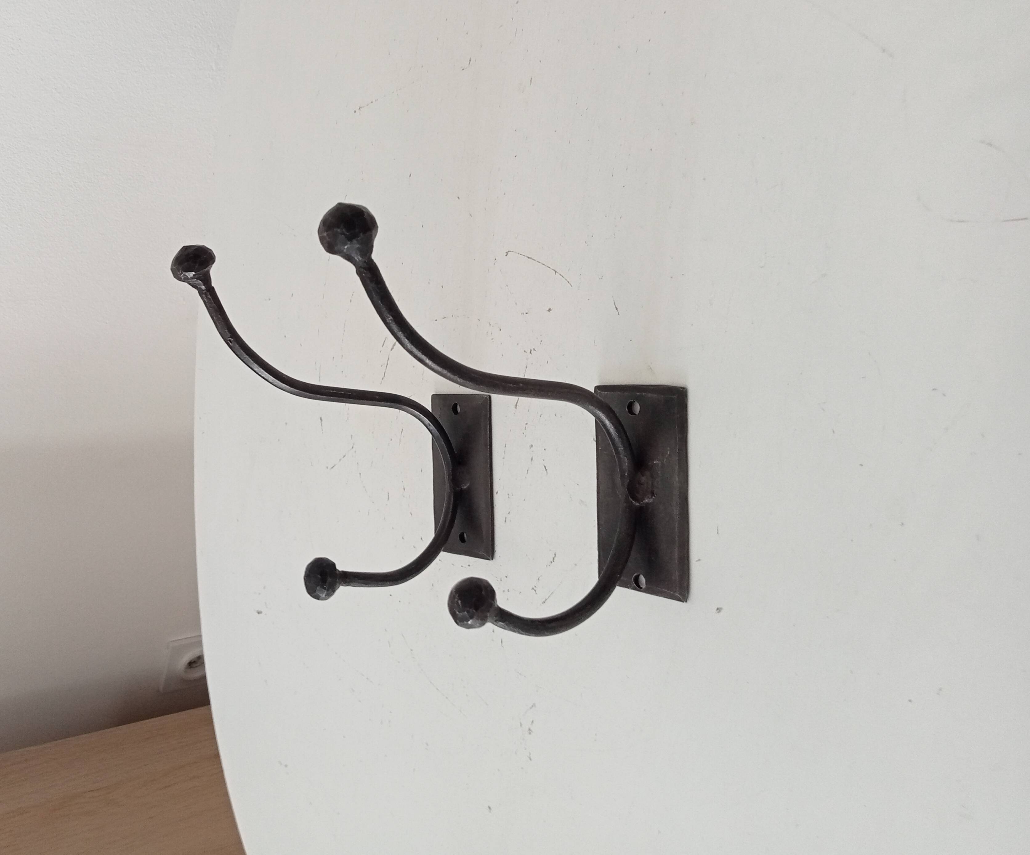 Brutalist coat rack pair