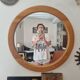 Large elm mirror