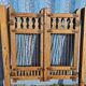 Old garden gate in solid teak