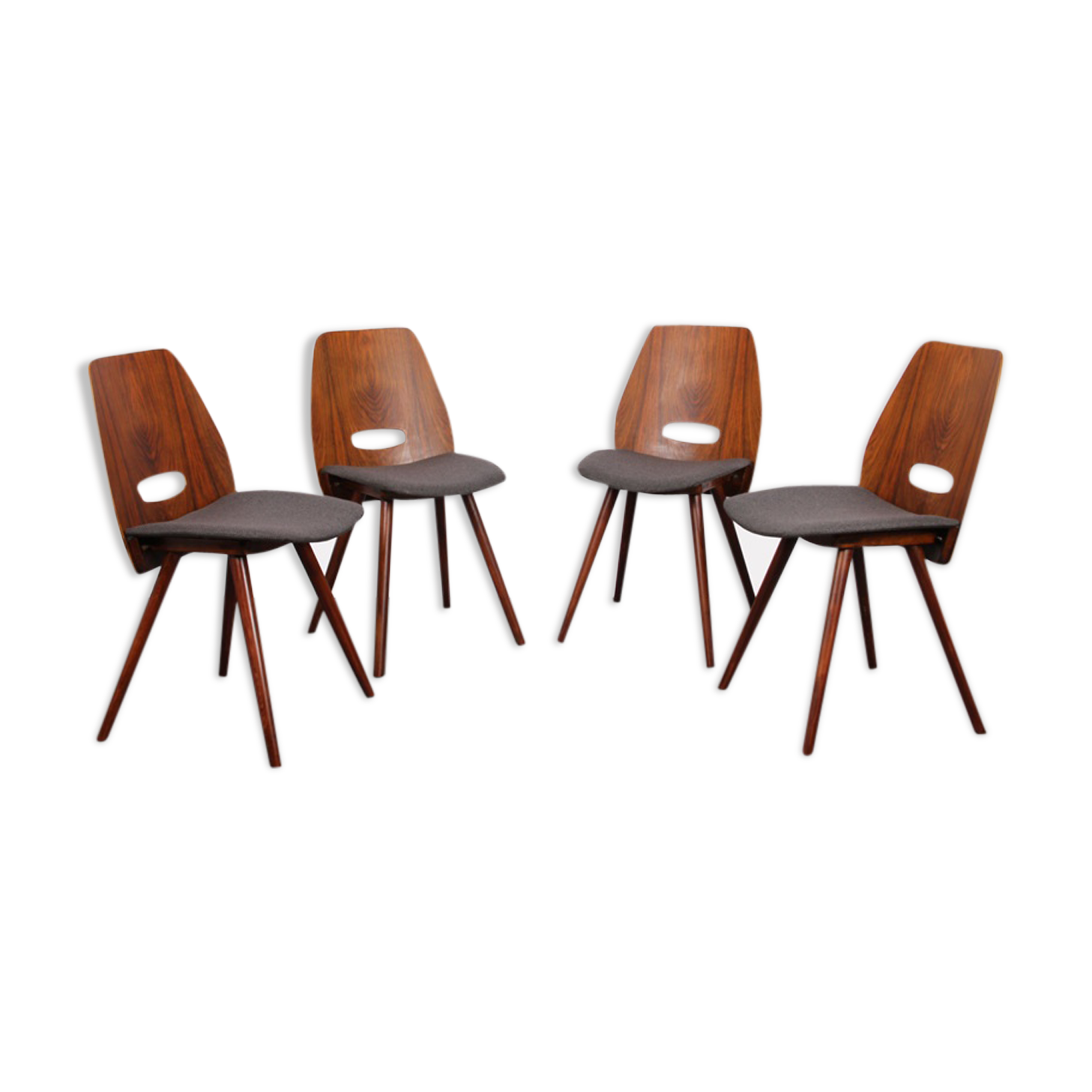 Suite de 4 chaises par Frantisek Jirak 1960