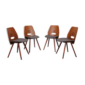 Suite de 4 chaises par Frantisek Jirak 1960