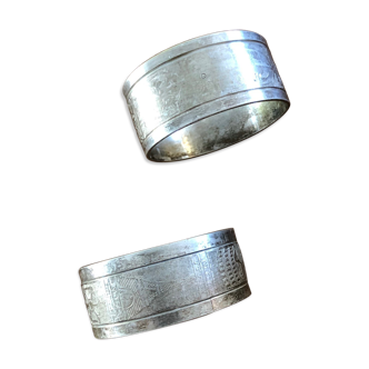 Duo of antique towel rings