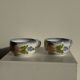 Set of 2 blue Quimper earthenware mugs H6.5 D15