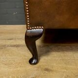 Set of Chesterfield armchairs with footstool