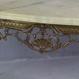 Italian Vintage Brass Coffee Table With Marble by Orsenigo, 1960s