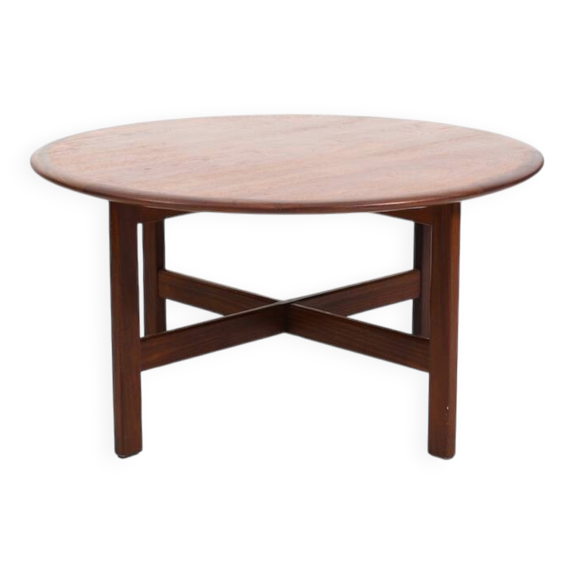 Table de canapé ronde en teck par ASKO