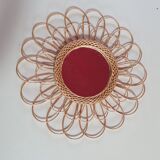 Sun mirror rattan wicker diam 56 cm