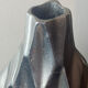 Brushed aluminium vase