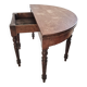 Half-moon table made of solid wood.