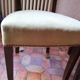 Set of 6 studded velvet chairs