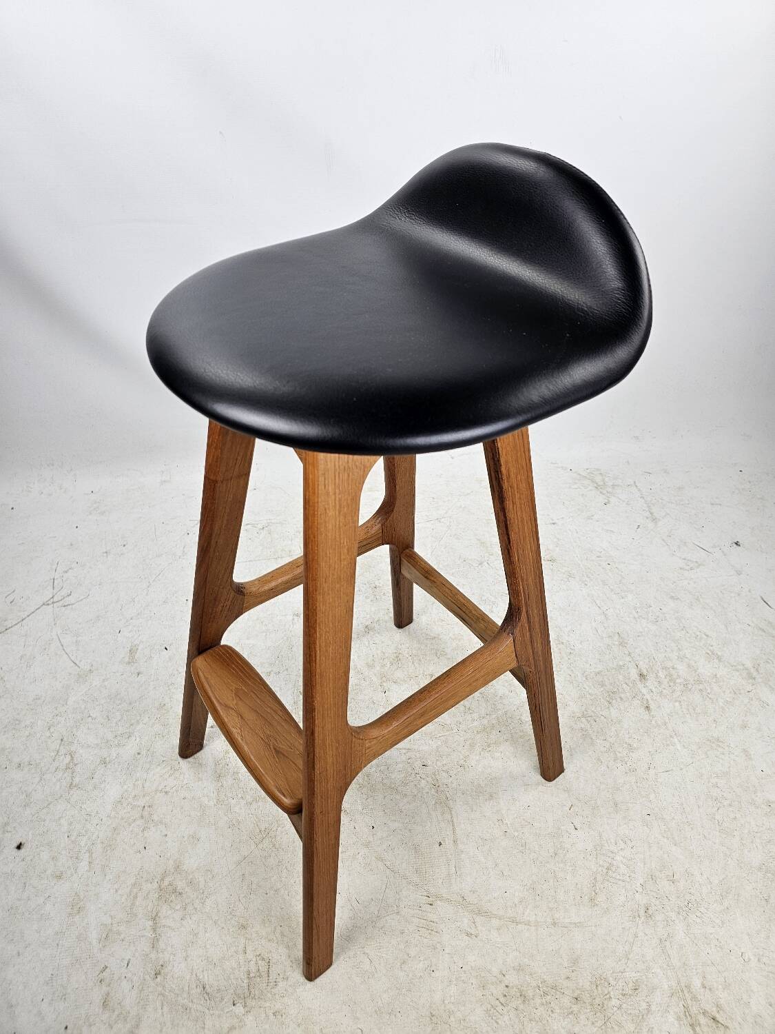 Set of 3 teak barstools from Erik Buch Danish Design