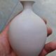 Virebent - Small round vase in pink porcelain