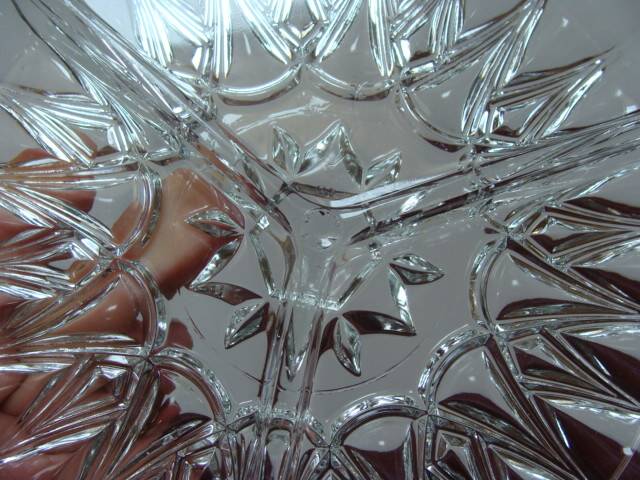 Plat compartimenté vintage en verre