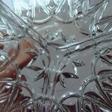 Plat compartimenté vintage en verre