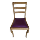 6 Louis Philippe solid wood chairs with leather seats