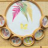 Vintage tray and its 6 coasters