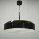 1960s NAPAKO Modernist Black Glass Pendant Light, Czechoslovakia