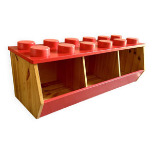 Coffre à jouets vintage - rouge made