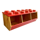 Vintage red toy chest Lego 1980 Made in Denmark