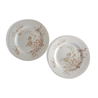 2 assiettes terre de fer Lunéville