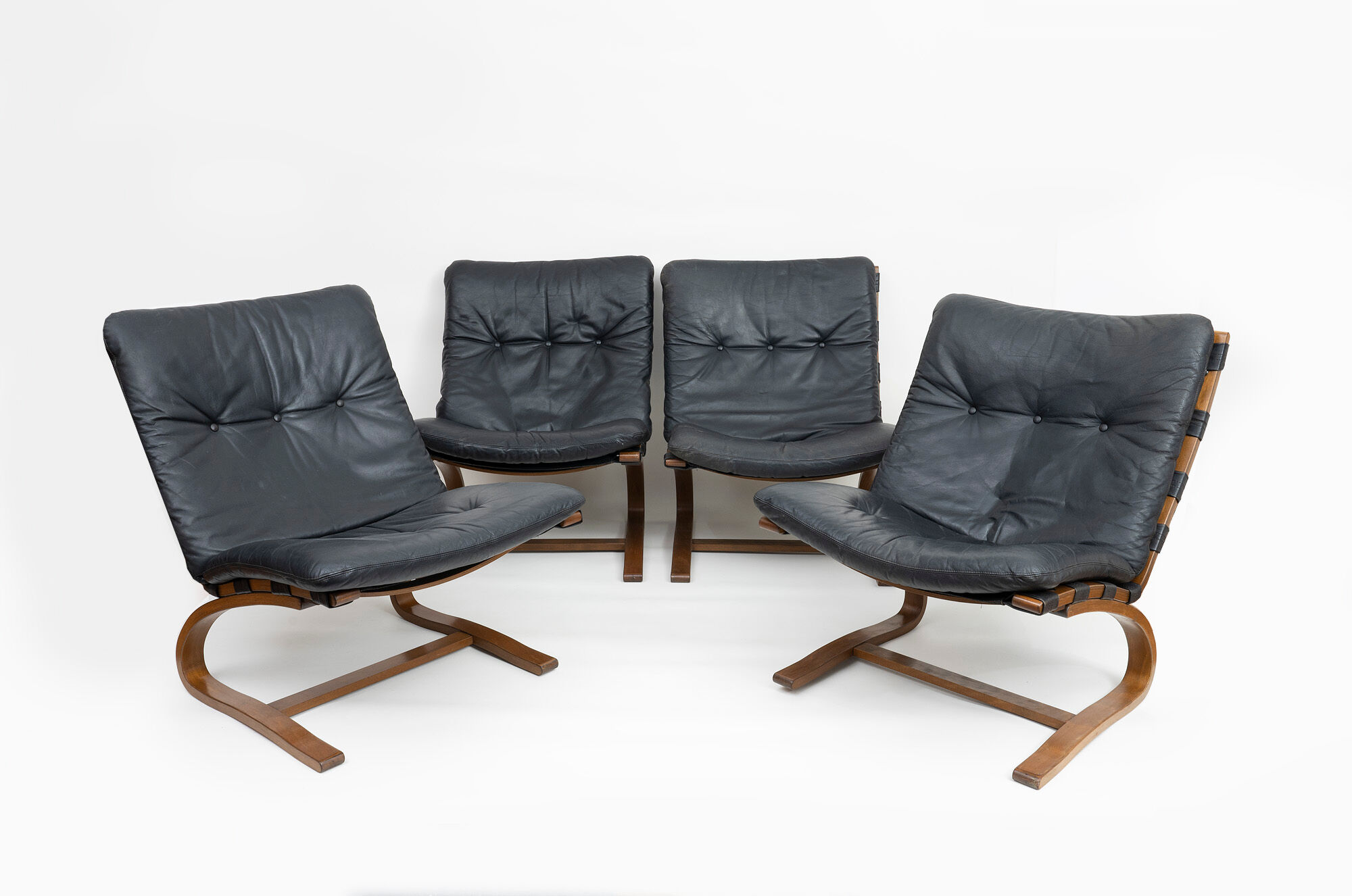 Set of 4 Kangaroo chairs, Westnofa, Norway 1970