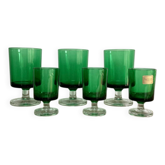 6 LUMINARC “cavalier” glasses