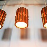 3 Scandinavian suspensions vintage pine 1960