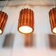 3 Scandinavian suspensions vintage pine 1960