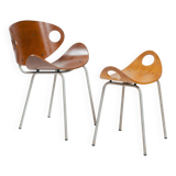 Olof Kettunen Chair and Stool for Merivaara, Finland 1950s
