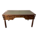 Empire-style minister's desk with swan necks in mahogany.