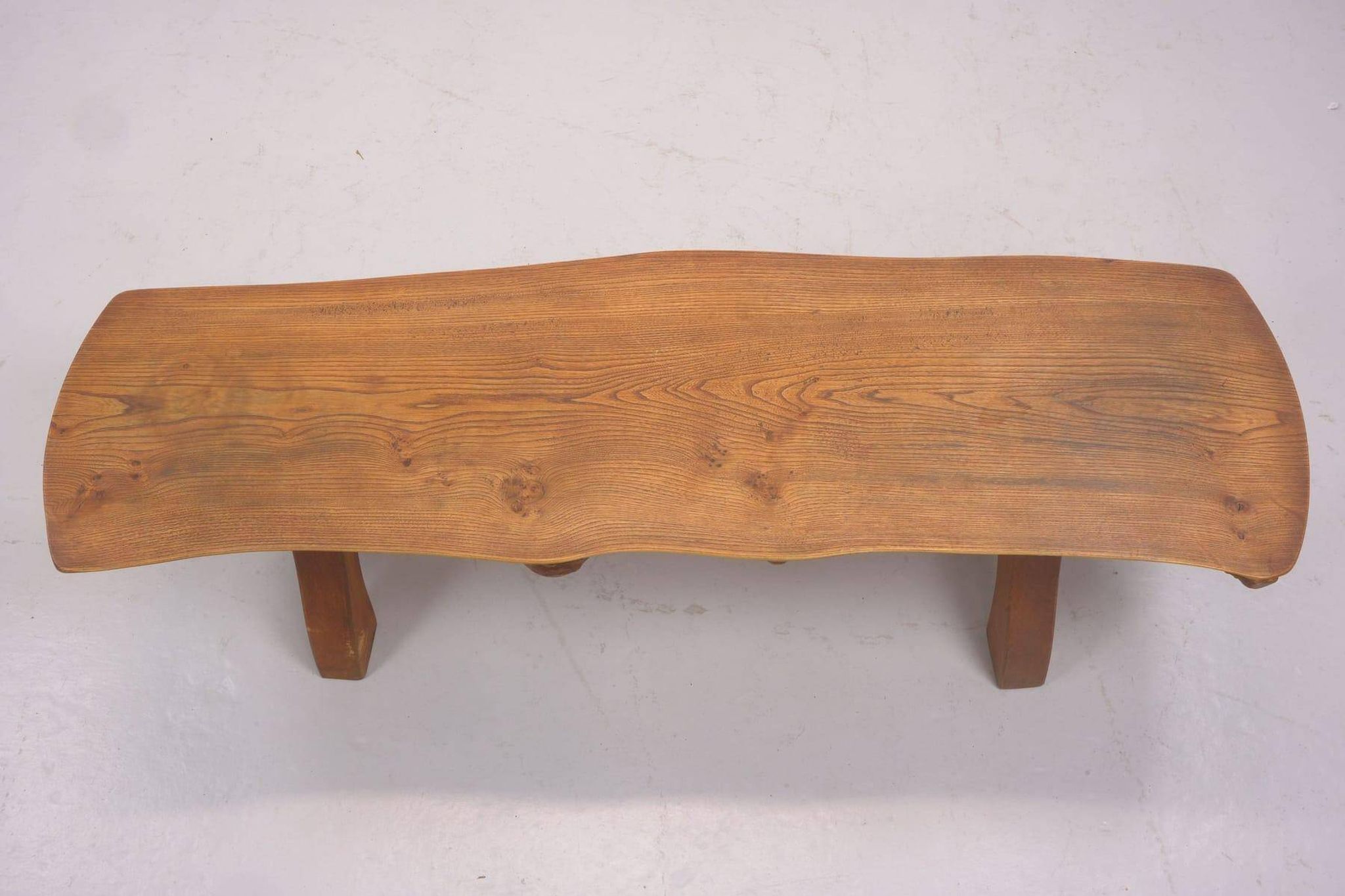 Organic Coffee Table / Bench in Solid Elm by C.A. Beijbom, The Modern Scandinavian