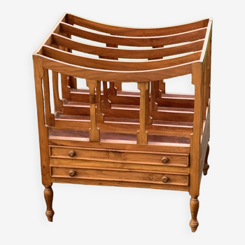 Meuble a musique, meuble a partitions anciens, compose de 4 compartiments de deux tiroirs en bois,