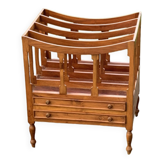 Music cabinet, antique sheet music cabinet, made up of 4 compartments with two wooden drawers,