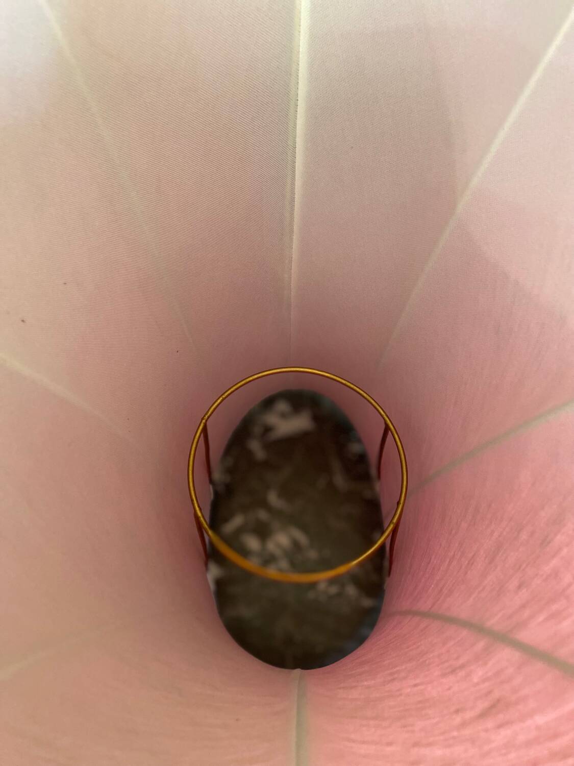 Lampshade in pinkish-burgundy fabric