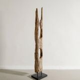 Vintage Sculptural Wooden Totem Floor Sculpture