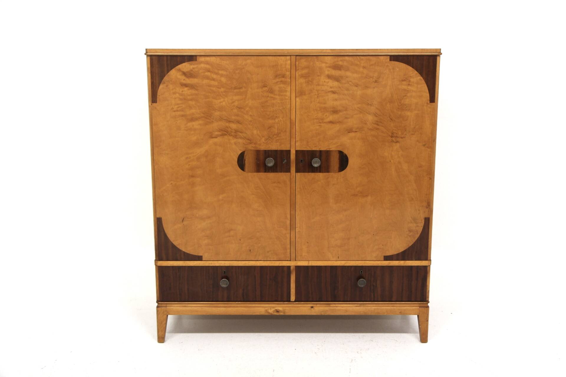 Commode scandinave en orme, Swedish modern, Suède, 1940