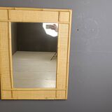 Mid century bamboo mirror by Dal Vera, 1960s