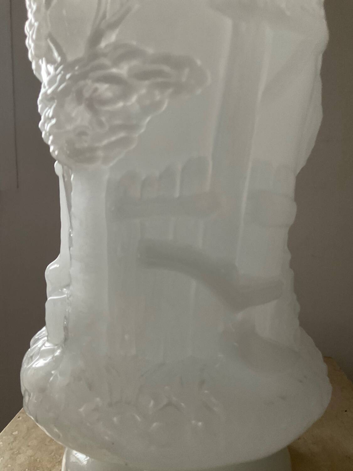 Large Art Deco opaline vase