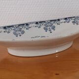 Ravier en terre de fer bleu, vert modèle "Mignon", H & Cie Sarreguemines