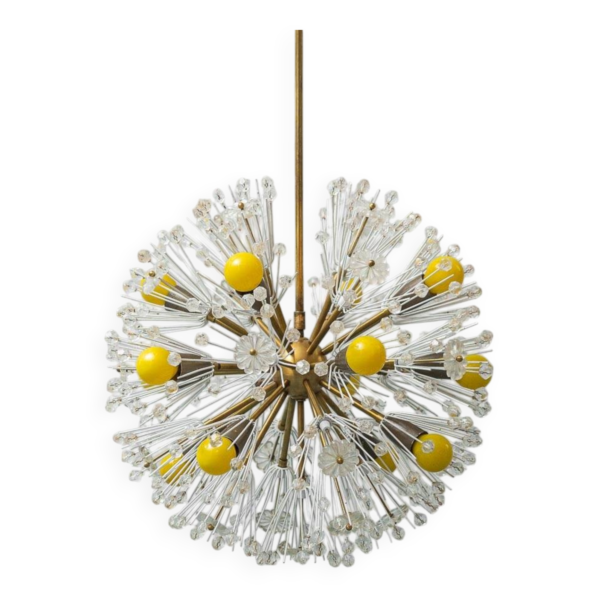 Lustre Spoutnik 12 lumières Flacon Stejnar Nikoll années 1960 vintage